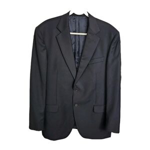 Lubiam 1911 Blazer Mens 44 Long Dark Blue Italy Virgin Wool Sport Suit Coat 44L